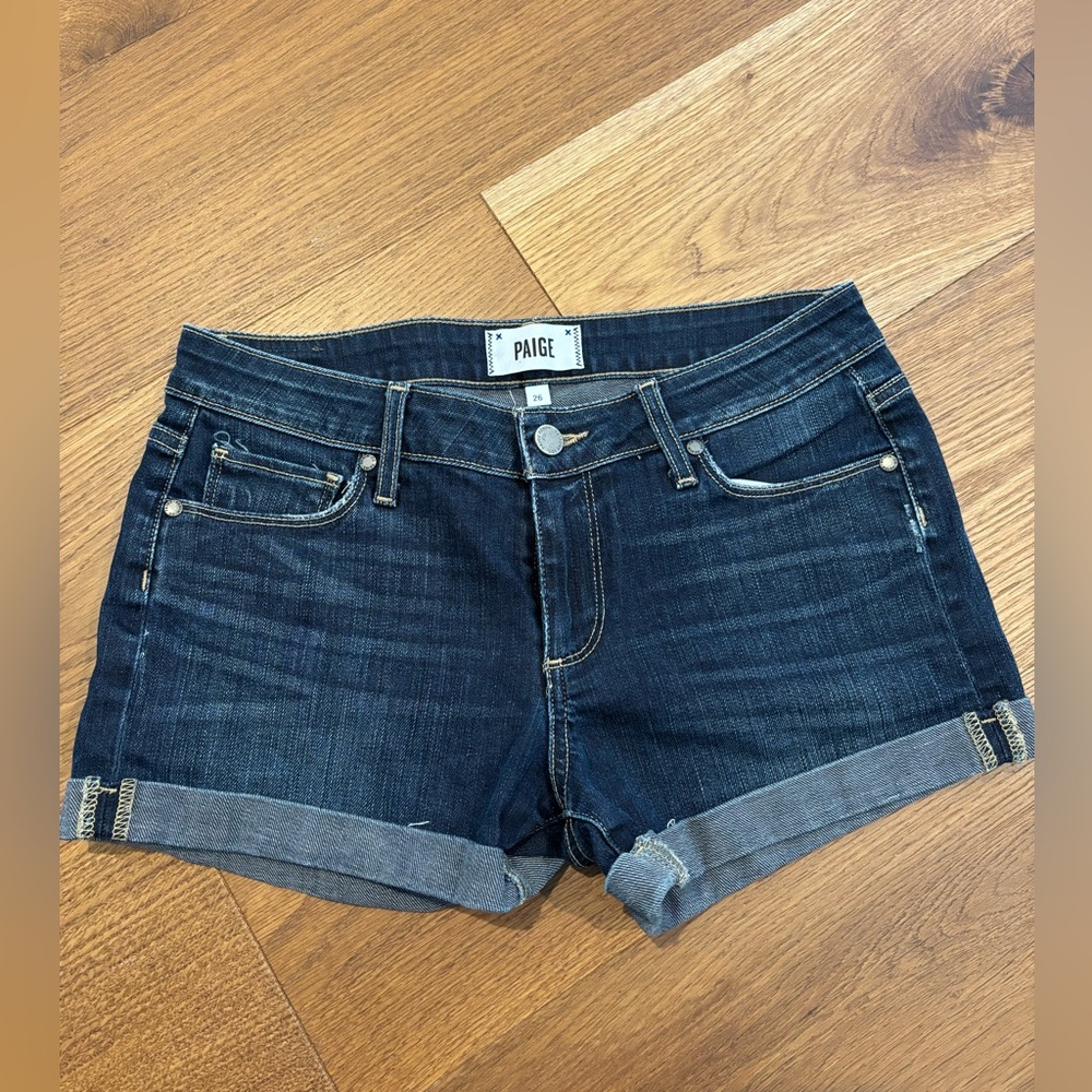 PAIGE Indigo Denim Shorts